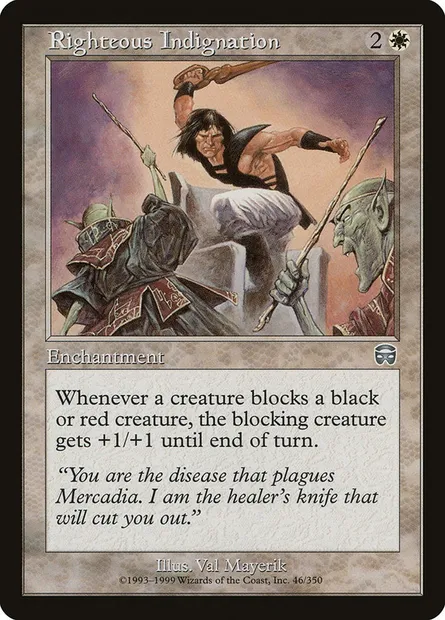 Righteous Indignation, Magic card MMQ 46 — Mercadian Masques set