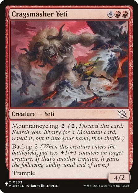 Cragsmasher Yeti, Magic card PLST MOM-333 — The List set