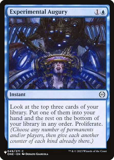 Experimental Augury, Magic card PLST ONE-49 — The List set