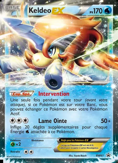 Keldeo ex, carte Pokémon BW 61 — extension Promo BW