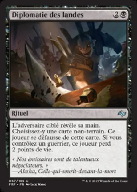 Diplomatie des landes, carte Magic FRF 67 — extension Destin reforgé