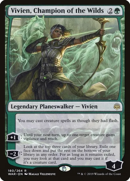 Vivien, Champion of the Wilds, Magic card WAR 180 — War of the Spark set