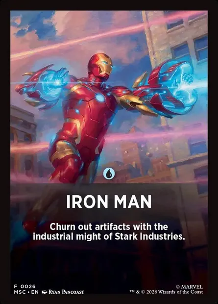 Iron Man, carte Magic FMSC 26 — extension Marvel Super Heroes Jumpstart Front Cards
