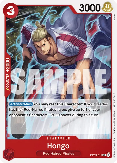 Hongo, One Piece card OP09-011 — EMPERORS IN THE NEW WORLD set
