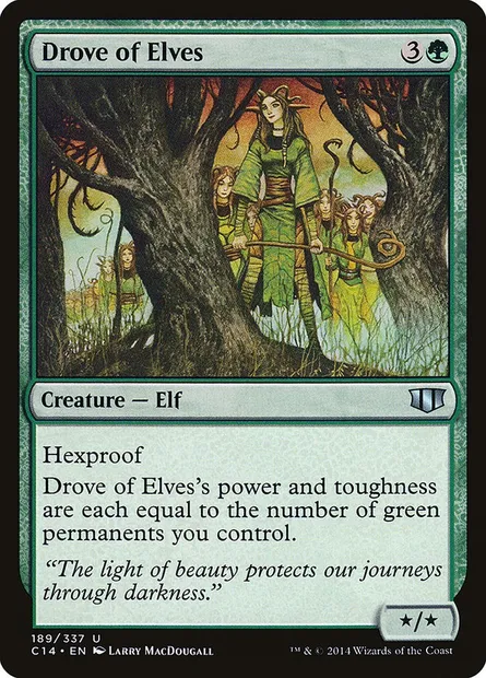 Drove of Elves, Magic card C14 189 — Commander 2014 set