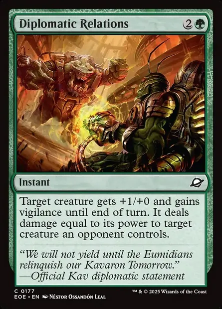 Diplomatic Relations, Magic card EOE 177 — Edge of Eternities set