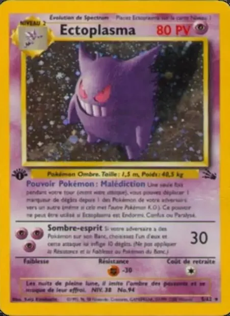 Ectoplasma, carte Pokémon FO 5 — extension Fossile