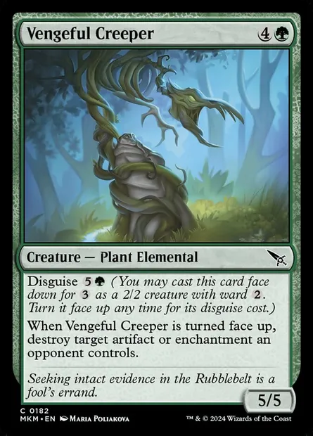 Vengeful Creeper, Magic card MKM 182 — Murders at Karlov Manor set
