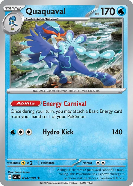 Quaquaval, Pokémon card SVI 054 — Scarlet & Violet set