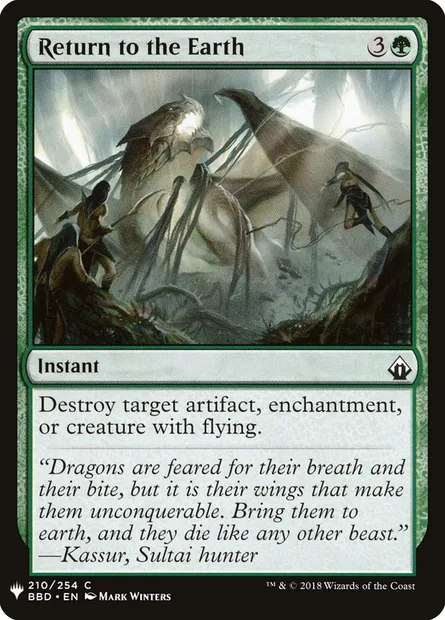 Return to the Earth, Magic card PLST BBD-210 — The List set