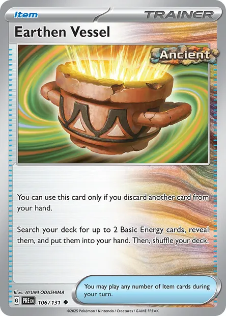 Earthen Vessel, Pokémon card PRE 106 — Prismatic Evolutions set