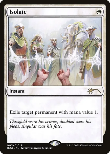 Isoler, carte Magic Q06 3 — extension Pioneer Challenger Decks 2021