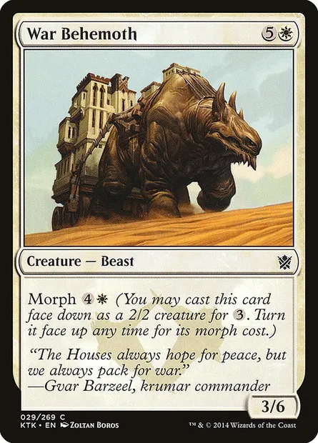 War Behemoth, Magic card KTK 29 — Khans of Tarkir set