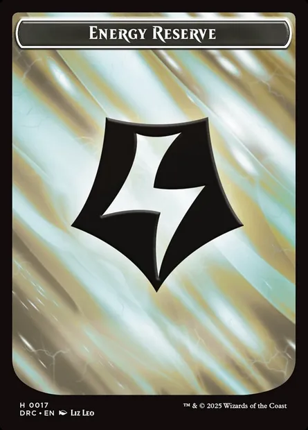 Energy Reserve, carte Magic TDRC 17 — extension Aetherdrift Commander Tokens