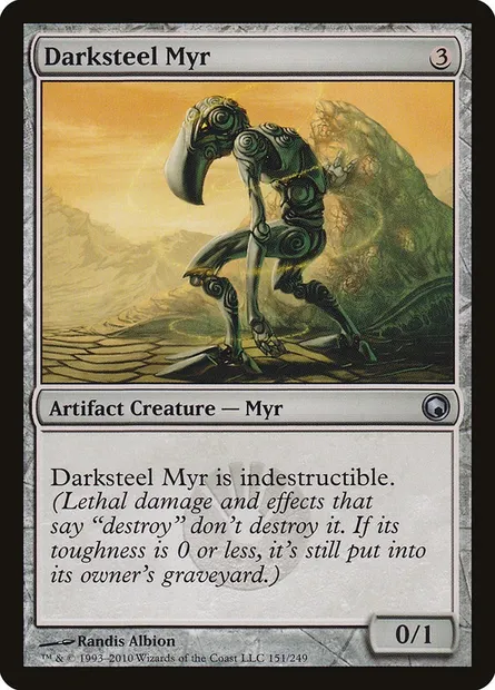 Darksteel Myr, Magic card SOM 151 — Scars of Mirrodin set