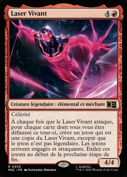 Laser Vivant, carte Magic MSC 55 — extension Marvel Super Heroes Commander