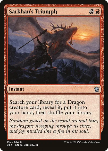 Sarkhan's Triumph, Magic card DTK 154 — Dragons of Tarkir set