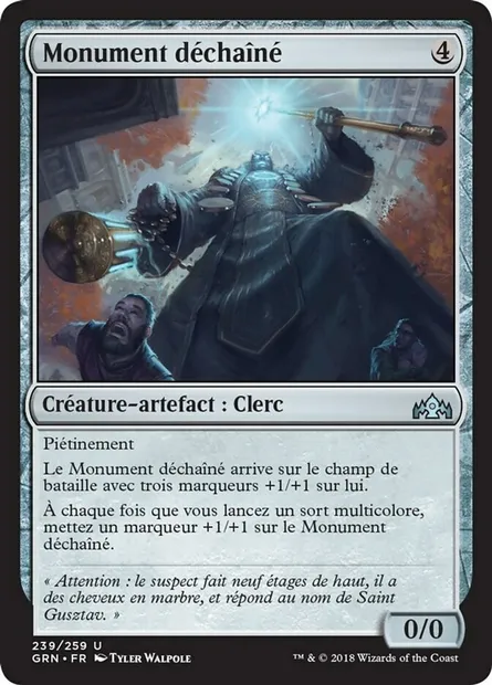 Monument déchaîné, carte Magic GRN 239 — extension Les Guildes de Ravnica