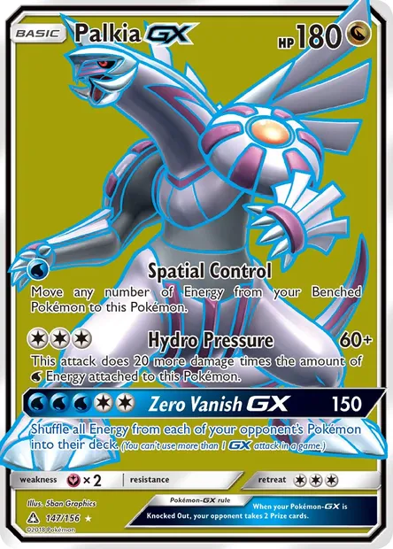 Palkia GX, Pokémon card UPR 147 — Ultra Prism set