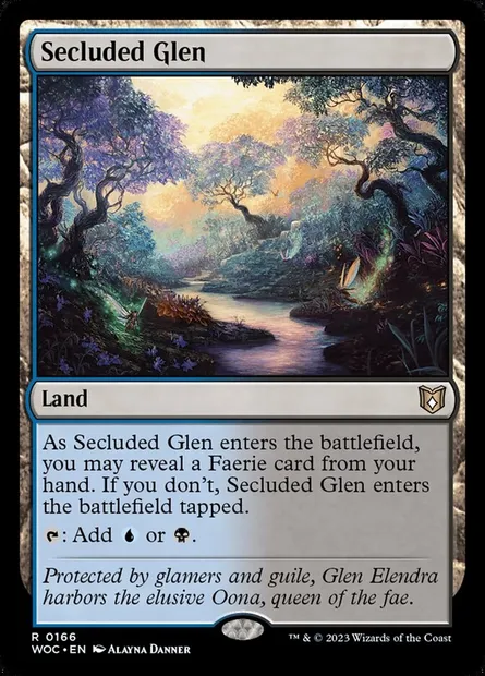 Vallon retiré, carte Magic WOC 166 — extension Wilds of Eldraine Commander