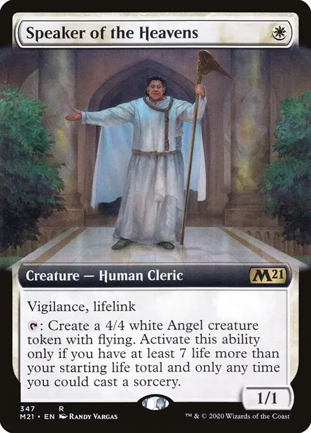 Speaker of the Heavens, Magic card M21 347 — Core Set 2021 set