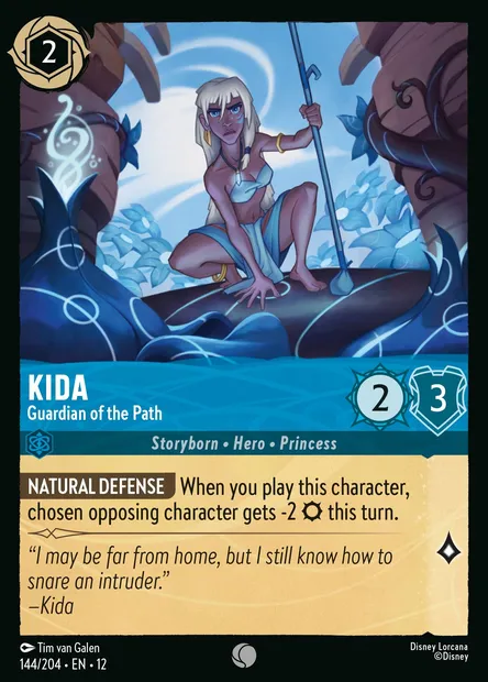 Kida - Guardian of the Path, Disney Lorcana card CH12-144 — Wilds Unknown set