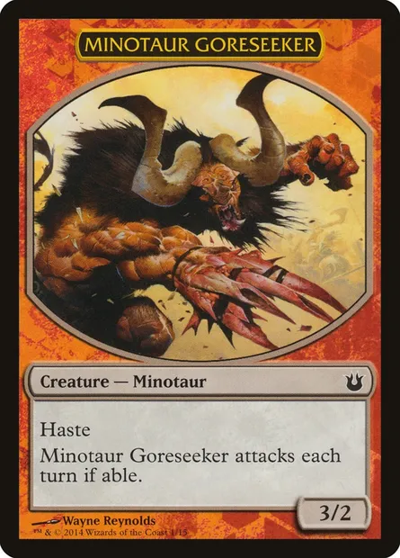 Minotaur Goreseeker, Magic card TBTH 1 — Battle the Horde set