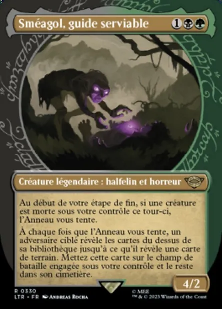 Sméagol, guide serviable, carte Magic LTR 330 — extension Le Seigneur des Anneaux : chroniques de la Terre du Milieu