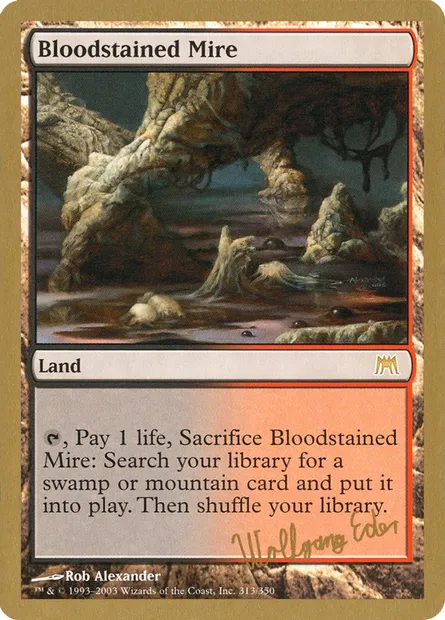 Bloodstained Mire, Magic card WC03 we313 — World Championship Decks 2003 set