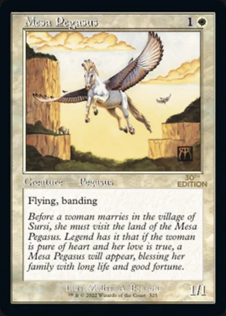 Pégase de Mesa, carte Magic 30A 325 — extension 30th Anniversary Edition