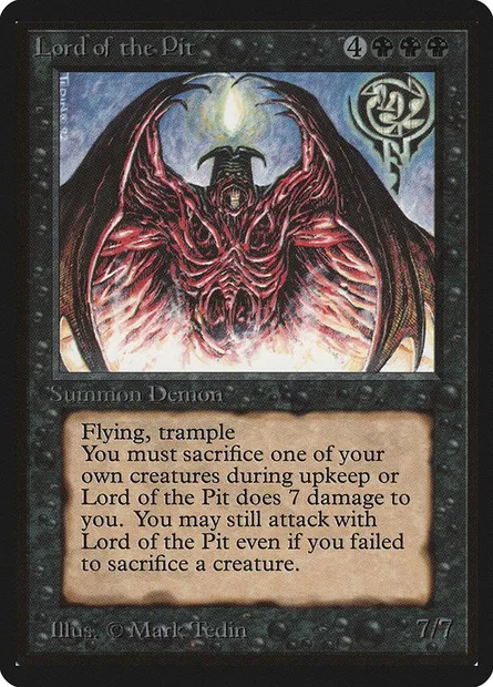 Lord of the Pit, Magic card LEB 115 — Limited Edition Beta set