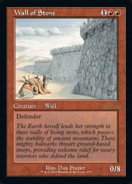 Mur de pierre, carte Magic 30A 475 — extension 30th Anniversary Edition