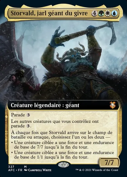 Storvald, jarl géant du givre, carte Magic AFC 327 — extension Forgotten Realms Commander