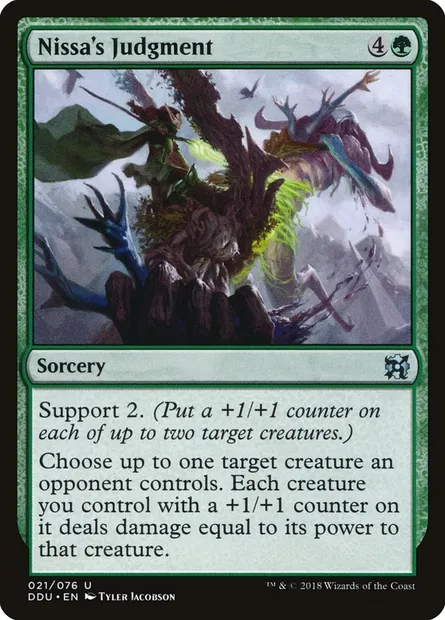 Nissa's Judgment, Magic card DDU 21 — Duel Decks: Elves vs. Inventors set