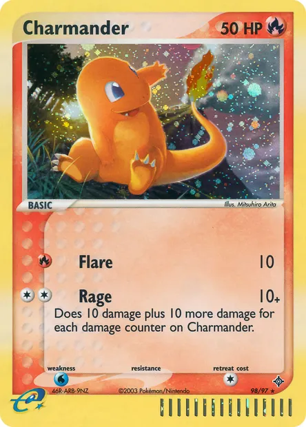 Charmander, Pokémon card DR 98 — Dragon set
