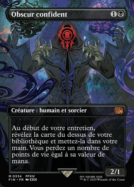 Obscur confident, carte Magic FIN 334 — extension Final Fantasy