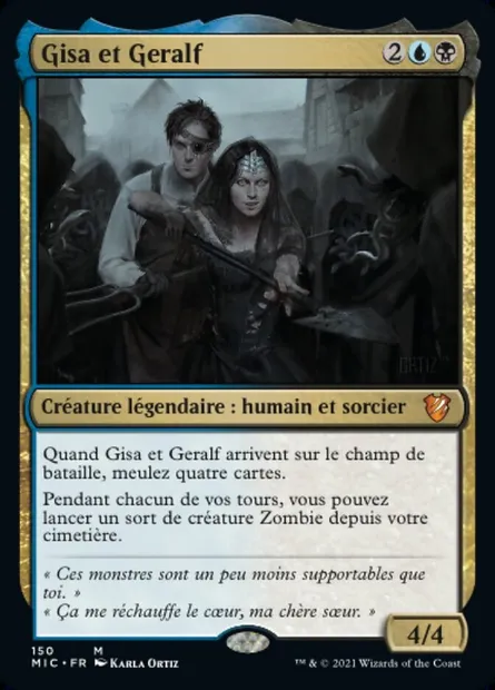 Gisa et Geralf, carte Magic MIC 150 — extension Midnight Hunt Commander