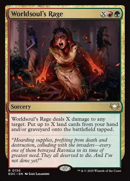 Worldsoul's Rage, Magic card EOC 130 — Edge of Eternities Commander set