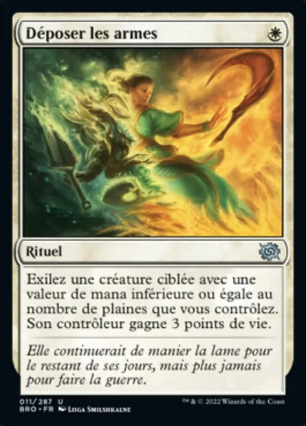 Déposer les armes, carte Magic BRO 11 — extension La Guerre Fratricide