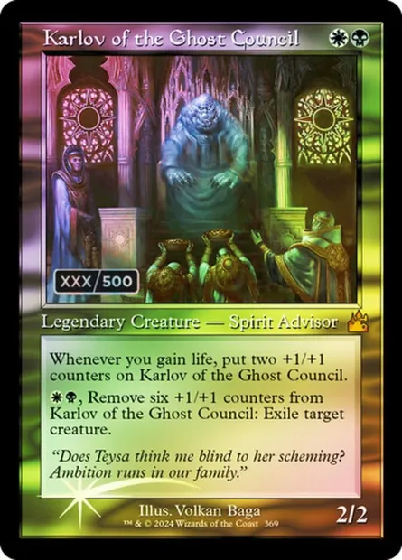 Karlov du Conseil fantôme, carte Magic RVR 369z — extension Ravnica Remastered