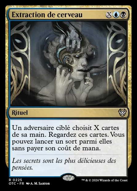 Extraction de cerveau, carte Magic OTC 225 — extension Outlaws of Thunder Junction Commander