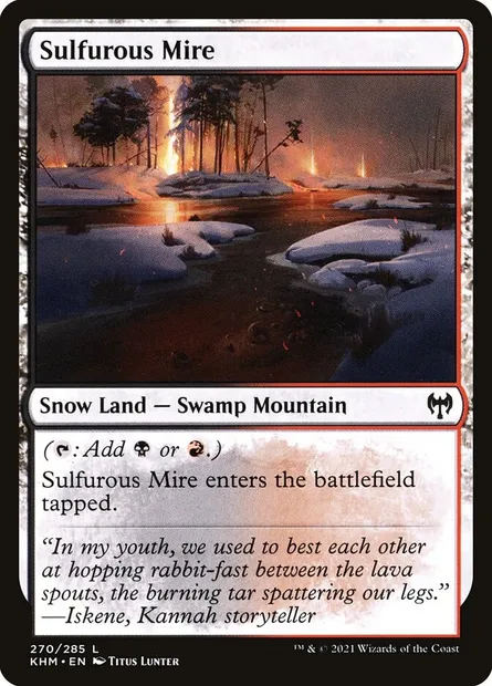 Sulfurous Mire, Magic card KHM 270 — Kaldheim set
