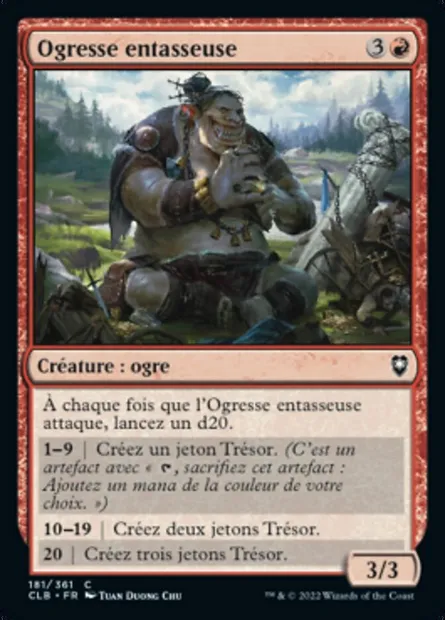 Ogresse entasseuse, carte Magic CLB 181 — extension Commander Légendes : la bataille de la Porte de Baldur