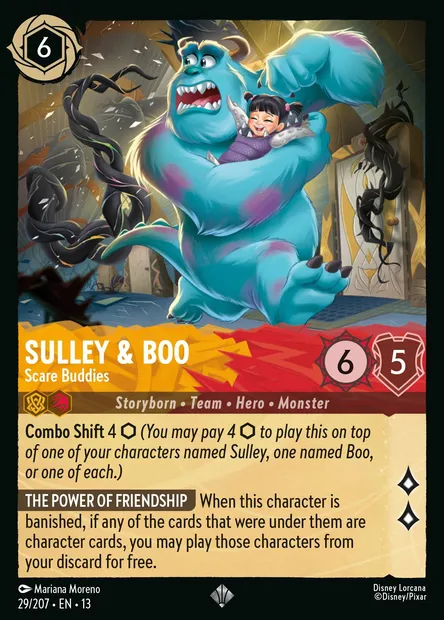 Sulley & Boo - Scare Buddies, Disney Lorcana card CH13-029 — Attack of the Vine! set