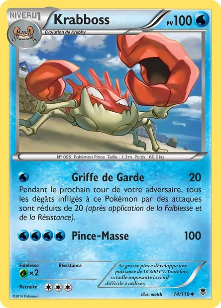 Krabboss, carte Pokémon PHF 14 — extension Vigueur Spectrale