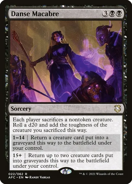 Danse Macabre, Magic card AFC 22 — Forgotten Realms Commander set