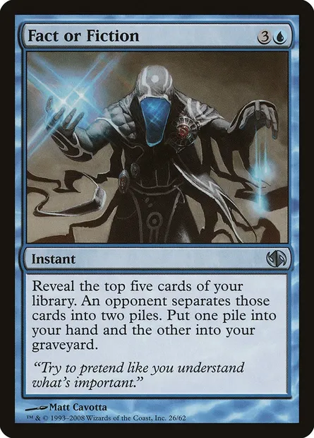 Fact or Fiction, Magic card DD2 26 — Duel Decks: Jace vs. Chandra set