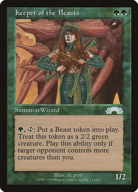 Keeper of the Beasts, Magic card EXO 112 — Exodus set