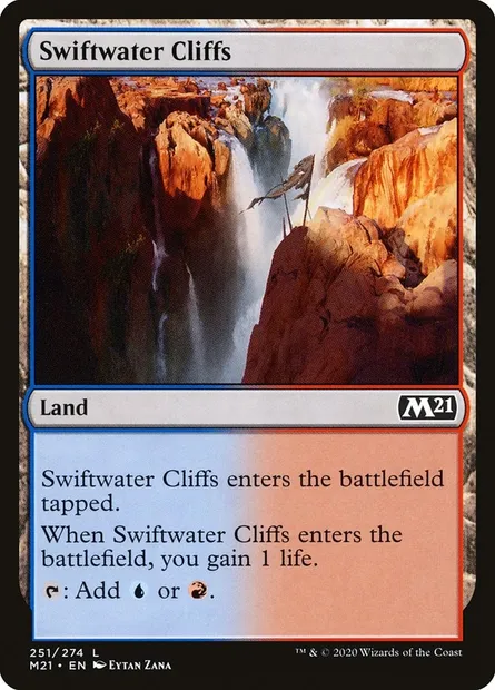 Swiftwater Cliffs, Magic card M21 251 — Core Set 2021 set