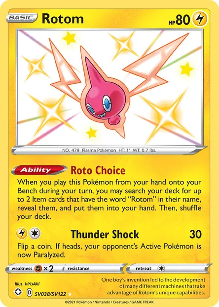Rotom, Pokémon card SHF SV038 — Shining Fates set